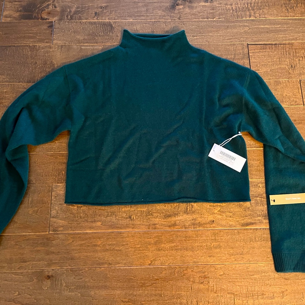 Reformation Cropped Cashmere Mockneck